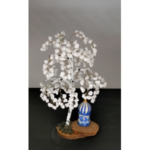 Береза с церковью из агата "зимняя" - дерево счастья