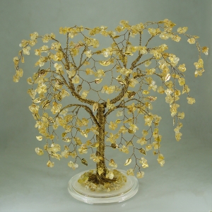 Цитриновое дерево с золотым листом - дерево счастья