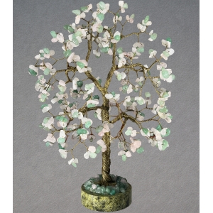 Яблоня в цвету из авантюрина и розового кварца - дерево счастья  