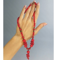 Бусы из коралла - Коралловая осень - 48 см
