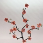 Цветущая ветка -Знойное лето- из коралла и авантюрина - цветы из камня