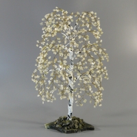 Береза - Времена года - из лунного камня - дерево счастья