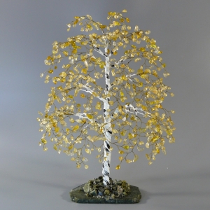 Береза - Времена года - из цитрина - дерево счастья