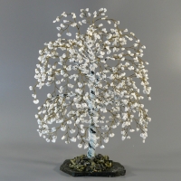 Береза - Времена года - из агата - дерево счастья