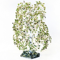 Береза - Времена года - из нефрита - дерево счастья