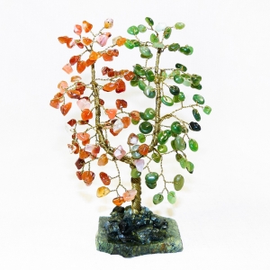 Дерево Любви из сердолика и нефрита - дерево счастья