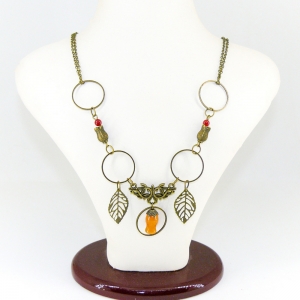 Кулон - подвеска -Тюльпан- из сердолика - 56 см