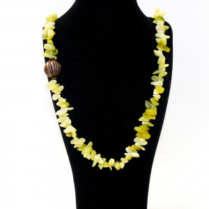 Ожерелье -Каскад- из нефрита - 60 см