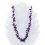 Ожерелье -Каскад- из аметиста - 60 см