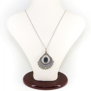 Кулон - подвеска из лунного камня (лабрадора) на цепи - 45 см