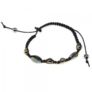 Браслет шамбала из гематита 17-19 см