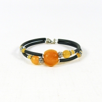 Браслет двойной на пружине из оникса 18-20 см