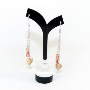 Серьги из яшмы на цепи - длина 7,5 см