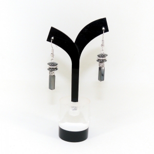 Серьги из гематита - 5 см