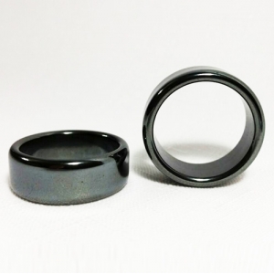 Кольцо из гематита ширина 10 мм