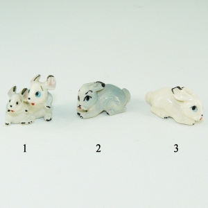 Фигурка из фаянса - Зайка-мышки - 30 мм